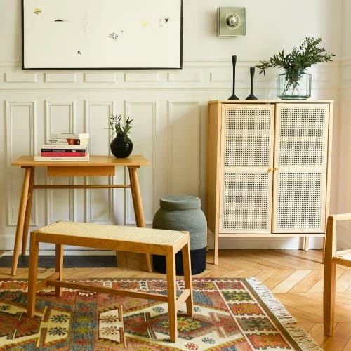 Arne Lykke Buffet En Frêne Et Cannage En Rotin Bois Clair 2 Arne Lykke Buffet En Frêne Et Cannage En Rotin Bois Clair – Image 2
