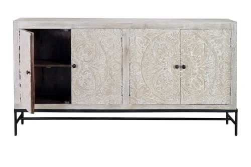 GINER Y COLOMER Buffet En Manguier Blanc Vieilli 5 GINER Y COLOMER Buffet En Manguier Blanc Vieilli – Image 5