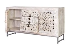 GINER Y COLOMER Buffet En Manguier Et Métal Blanc Vieilli 7 GINER Y COLOMER Buffet En Manguier Et Métal Blanc Vieilli -Boutique Maisons du Monde buffet en manguier et metal blanc vieilli 2