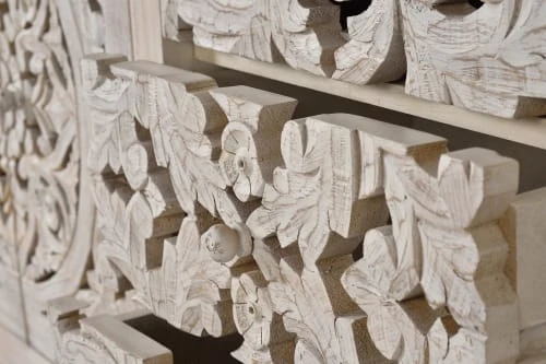 GINER Y COLOMER Buffet En Manguier Et Pieds En Métal Blanc Vieilli 3 GINER Y COLOMER Buffet En Manguier Et Pieds En Métal Blanc Vieilli – Image 3