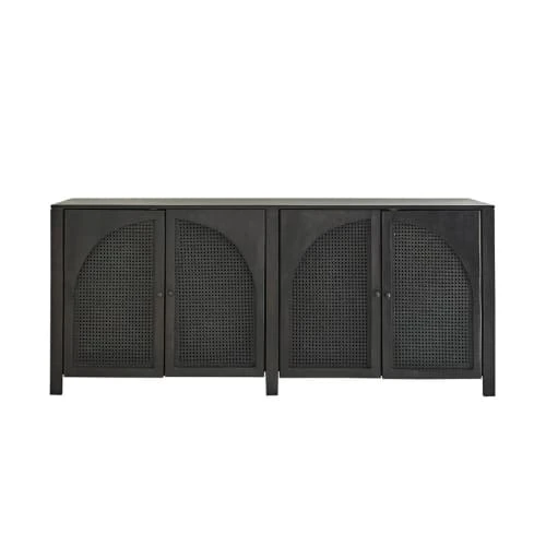 BOIS DESSUS BOIS DESSOUS Buffet En Manguier Massif Et Cannage Noir 175 Cm 1 BOIS DESSUS BOIS DESSOUS Buffet En Manguier Massif Et Cannage Noir 175 Cm