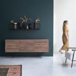 Tikamoon Buffet En Noyer Massif 175 Cm