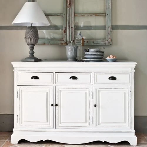Maisons Du Monde Buffet En Paulownia Blanc 6 Maisons Du Monde Buffet En Paulownia Blanc – Image 6