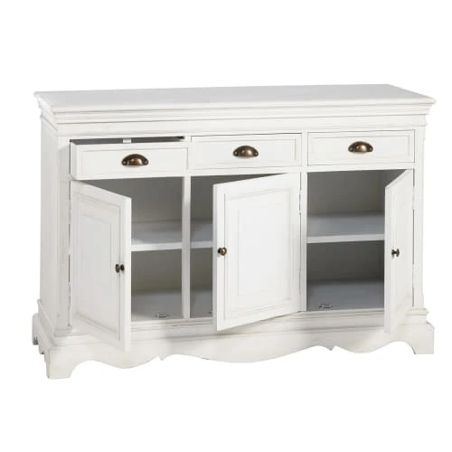 Maisons Du Monde Buffet En Paulownia Blanc 4 Maisons Du Monde Buffet En Paulownia Blanc – Image 4