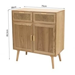 MACABANE Buffet En Pin Couleur Naturelle 2 Tiroirs 2 Portes Cannage -Boutique Maisons du Monde buffet en pin couleur naturelle 2 tiroirs 2 portes cannage 5