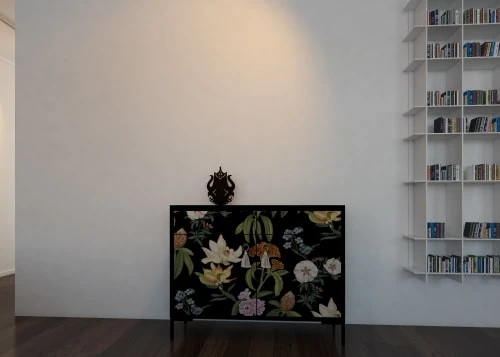 RNT By Really Nice Things Buffet En Pin Massif 2 Portes Et 2 Tiroirs Imprimé Floral 2 RNT By Really Nice Things Buffet En Pin Massif 2 Portes Et 2 Tiroirs Imprimé Floral – Image 2