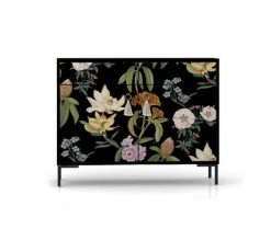 RNT By Really Nice Things Buffet En Pin Massif 2 Portes Et 2 Tiroirs Imprimé Floral