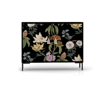 RNT By Really Nice Things Buffet En Pin Massif 2 Portes Et 2 Tiroirs Imprimé Floral 5 RNT By Really Nice Things Buffet En Pin Massif 2 Portes Et 2 Tiroirs Imprimé Floral – Image 5