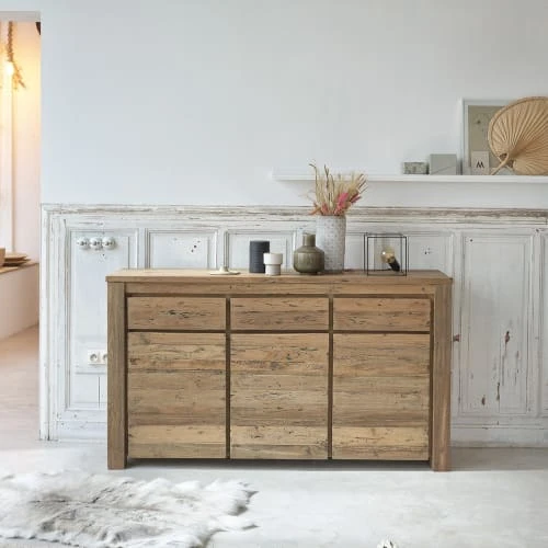 BOIS DESSUS BOIS DESSOUS Buffet En Teck Recyclé Massif 160 Cm 2 BOIS DESSUS BOIS DESSOUS Buffet En Teck Recyclé Massif 160 Cm – Image 2