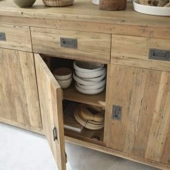 BOIS DESSUS BOIS DESSOUS Buffet En Teck Recyclé Massif 200 Cm -Boutique Maisons du Monde buffet en teck recycle massif 200 cm 3