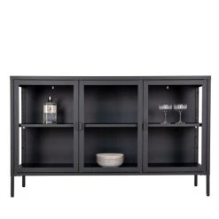 Alternative view of HOUSE NORDIC Buffet En Verre Et Métal L140cm Noir