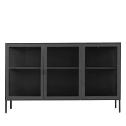 HOUSE NORDIC Buffet En Verre Et Métal L140cm Noir
