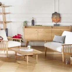 Robin Des Bois Buffet Enfilade 2 Portes 2 Tiroirs En Chêne Beige -Boutique Maisons du Monde buffet enfilade 2 portes 2 tiroirs en chene beige 5