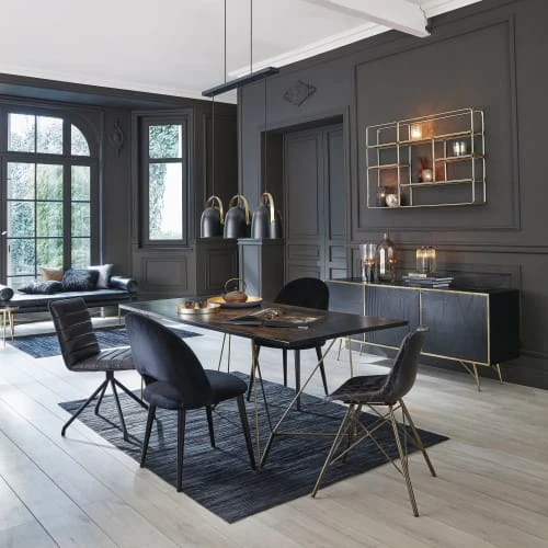 Maisons Du Monde Buffet Enfilade 2 Portes 3 Tiroirs En Manguier Massif Noir 6 Maisons Du Monde Buffet Enfilade 2 Portes 3 Tiroirs En Manguier Massif Noir – Image 6