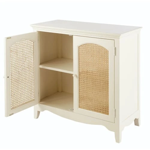 Maisons Du Monde Buffet Enfilade 2 Portes En Cannage Blanc Cassé 2 Maisons Du Monde Buffet Enfilade 2 Portes En Cannage Blanc Cassé – Image 2