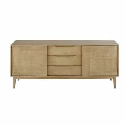 Maisons Du Monde Buffet Enfilade 2 Portes Et 3 Tiroirs Finition Blanchi