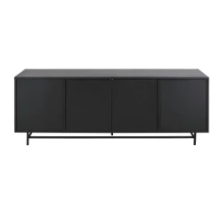 Maisons Du Monde Buffet Enfilade 4 Portes En Métal Noir Mat