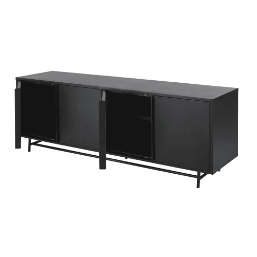 Maisons Du Monde Buffet Enfilade 4 Portes En Métal Noir Mat 2 Maisons Du Monde Buffet Enfilade 4 Portes En Métal Noir Mat – Image 2