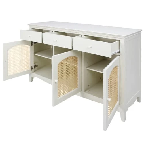 Maisons Du Monde Buffet Enfilade En Cannage 3 Portes Et 3 Tiroirs Blanc Cassé 3 Maisons Du Monde Buffet Enfilade En Cannage 3 Portes Et 3 Tiroirs Blanc Cassé – Image 3