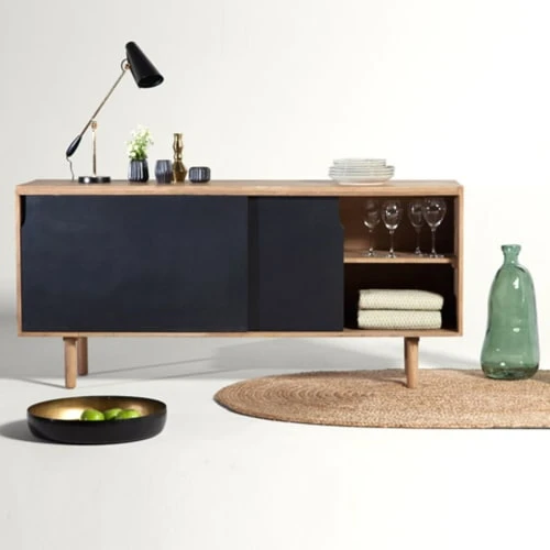 Casatera Buffet Enfilade Manguier Noir 2 Casatera Buffet Enfilade Manguier Noir – Image 2