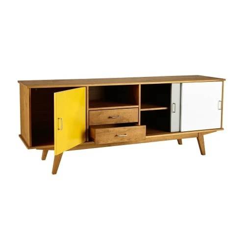 Maisons Du Monde Buffet Enfilade Vintage 3 Portes 2 Tiroirs 2 Maisons Du Monde Buffet Enfilade Vintage 3 Portes 2 Tiroirs – Image 2