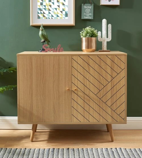 Baita Buffet Gris Et Effet Bois 2 Portes 2 Baita Buffet Gris Et Effet Bois 2 Portes – Image 2