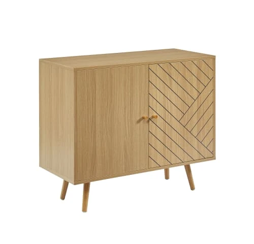 Baita Buffet Gris Et Effet Bois 2 Portes 3 Baita Buffet Gris Et Effet Bois 2 Portes – Image 3