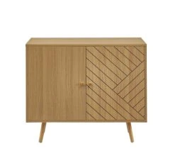 Baita Buffet Gris Et Effet Bois 2 Portes