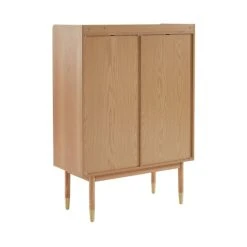 Drawer Buffet Haut 2 Portes En Bois Et Cannage L90cm Bois Clair -Boutique Maisons du Monde buffet haut 2 portes en bois et cannage l90cm bois clair 4