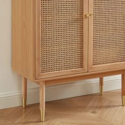 Drawer Buffet Haut 2 Portes En Bois Et Cannage L90cm Bois Clair -Boutique Maisons du Monde buffet haut 2 portes en bois et cannage l90cm bois clair 5