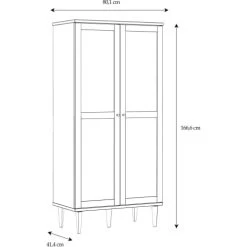 HOMIFAB Buffet Haut 2 Portes En Cannage Et Effet Chêne 80 Cm 11 HOMIFAB Buffet Haut 2 Portes En Cannage Et Effet Chêne 80 Cm -Boutique Maisons du Monde buffet haut 2 portes en cannage et effet chene 80 cm 5