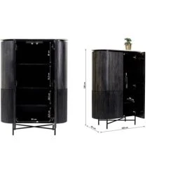 Kare Design Buffet Haut 2 Portes En Manguier Massif -Boutique Maisons du Monde buffet haut 2 portes en manguier massif 3