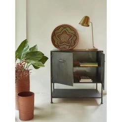 Pomax Buffet Haut 2 Portes Noir -Boutique Maisons du Monde buffet haut 2 portes noir 2