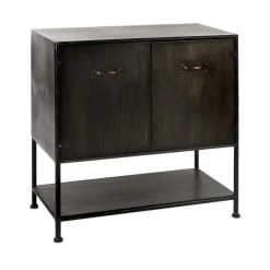 Pomax Buffet Haut 2 Portes Noir