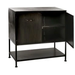 Pomax Buffet Haut 2 Portes Noir -Boutique Maisons du Monde buffet haut 2 portes noir 3