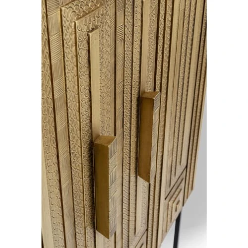 Kare Design Buffet Haut 2 Portes Sculpté Doré 3 Kare Design Buffet Haut 2 Portes Sculpté Doré – Image 3