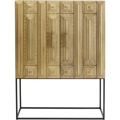 Kare Design Buffet Haut 2 Portes Sculpté Doré