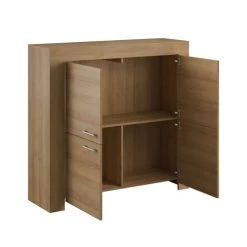 Alternative view of Petits Meubles Buffet Haut 4 Portes Naturel