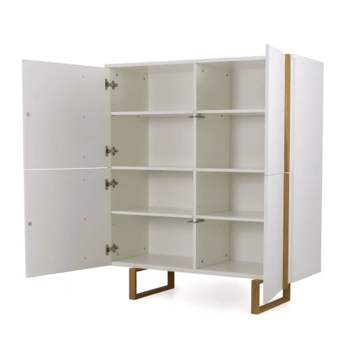 Tenzo Buffet Haut 8 Compartiments De Rangement Blanc 4 Tenzo Buffet Haut 8 Compartiments De Rangement Blanc – Image 4