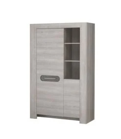 CALICOSY Buffet Haut Avec 2 Portes Et 3 Niches - Gris 10 CALICOSY Buffet Haut Avec 2 Portes Et 3 Niches - Gris -Boutique Maisons du Monde buffet haut avec 2 portes et 3 niches gris 4