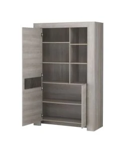 CALICOSY Buffet Haut Avec 2 Portes Et 3 Niches - Gris 11 CALICOSY Buffet Haut Avec 2 Portes Et 3 Niches - Gris -Boutique Maisons du Monde buffet haut avec 2 portes et 3 niches gris 5