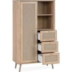 HOMIFAB Buffet Haut Cannage Et Effet Bois Naturel 81 Cm 8 HOMIFAB Buffet Haut Cannage Et Effet Bois Naturel 81 Cm -Boutique Maisons du Monde buffet haut cannage et effet bois naturel 81 cm 2