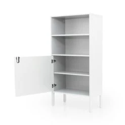 Tenzo Buffet Haut En Bois 1 Porte H152cm Blanc 8 Tenzo Buffet Haut En Bois 1 Porte H152cm Blanc -Boutique Maisons du Monde buffet haut en bois 1 porte h152cm blanc 2