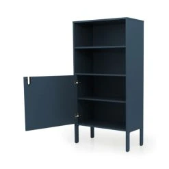 Tenzo Buffet Haut En Bois 1 Porte H152cm Bleu Canard -Boutique Maisons du Monde buffet haut en bois 1 porte h152cm bleu canard 2