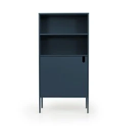 Tenzo Buffet Haut En Bois 1 Porte H152cm Bleu Canard