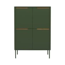 Tenzo Buffet Haut En Bois 4 Portes H128cm Gris Anthracite -Boutique Maisons du Monde buffet haut en bois 4 portes h128cm vert foret switch