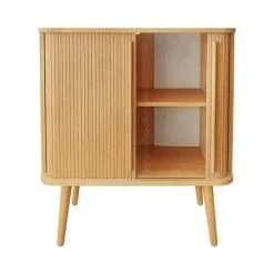Woodman Buffet Haut En Bois H95cm Bois Clair -Boutique Maisons du Monde buffet haut en bois h95cm bois clair 2