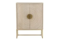 HELLIN Buffet Haut En Manguier Beige/or