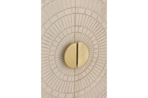 HELLIN Buffet Haut En Manguier Beige/or 6 HELLIN Buffet Haut En Manguier Beige/or – Image 6
