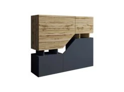 Best Mobilier Buffet Haut Industriel 120 Cm Bois / Gris -Boutique Maisons du Monde buffet haut industriel 120 cm bois gris 3